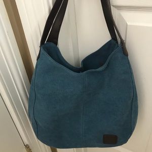 Blue canvas bag